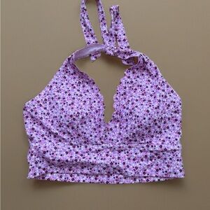 Lands' End Floral Halter Top